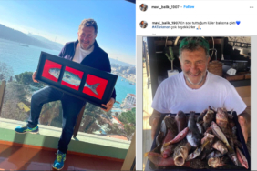 Mustafa Taviloğlu en son tuttuğu balığı çerçeveletti.