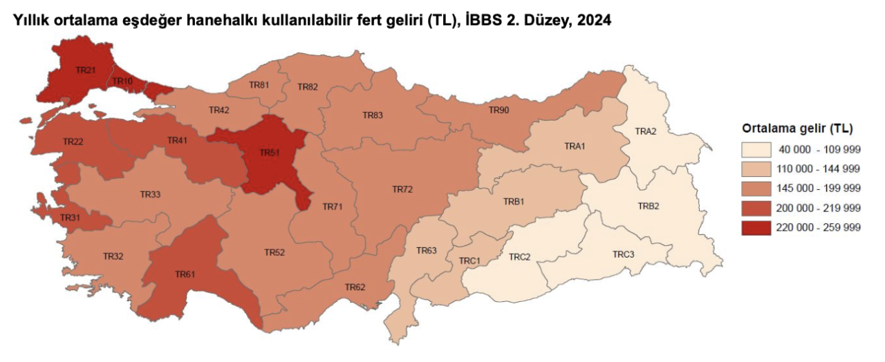 2024 Yılı Gelir Dağılımı İstatistikleri Açıklandı
