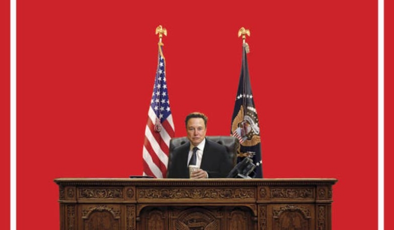 Time Dergisi, Elon Musk’ı ABD Başkanlık koltuğuna oturttu.