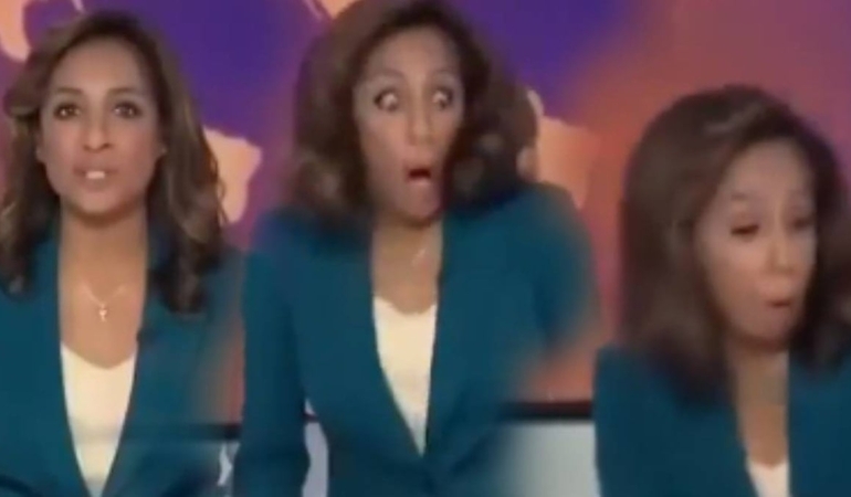 Canlı yayında spiker neye uğradığını şaşırdı: Korku dolu anlar