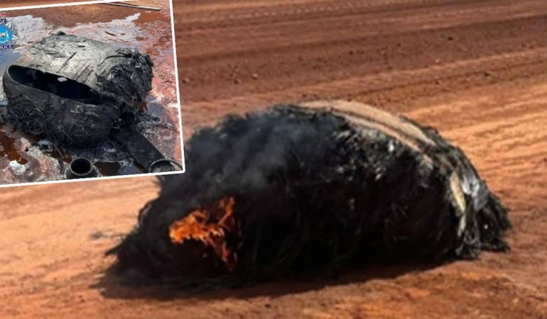 Çöle gökten yanan bir cisim düştü: Sakın dokumayın çağrısı yapıldı