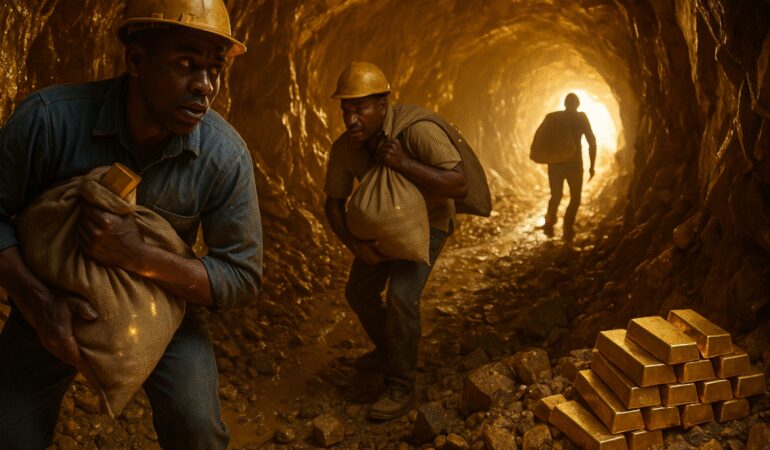 Dev altın madeninden 500 kilogram altını kolayca çaldılar