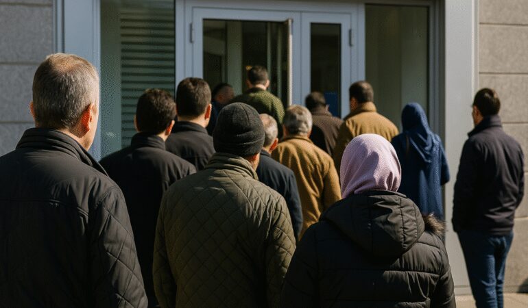 Mevduat faizleri dibe vurdu! Banka önlerinde uzun kuyruklar oluştu