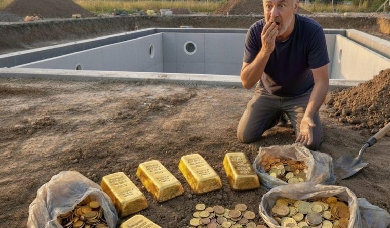 Talih kuşu evinin  bahçesine kondu! Havuz yapmak istediği bahçe altın deposu çıktı