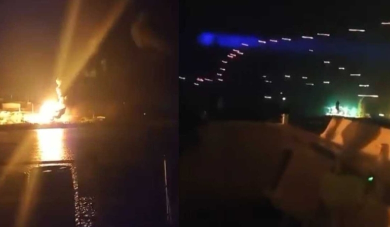 Türk gemisinin mürettebatı çatışmanın ortasında kaldı