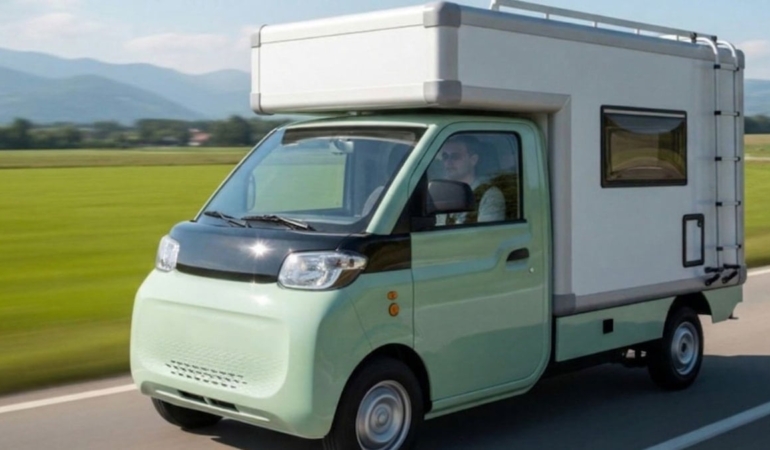 Her yere sığabilen elektrikli karavan piyasaya çıktı!