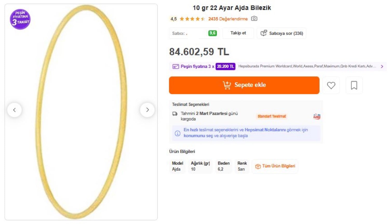 Gram ve Bilezikte Öne Çıkan Değişimler
