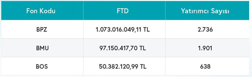 Fonların Mevcut Durumu ve Yatırımcı Sayıları