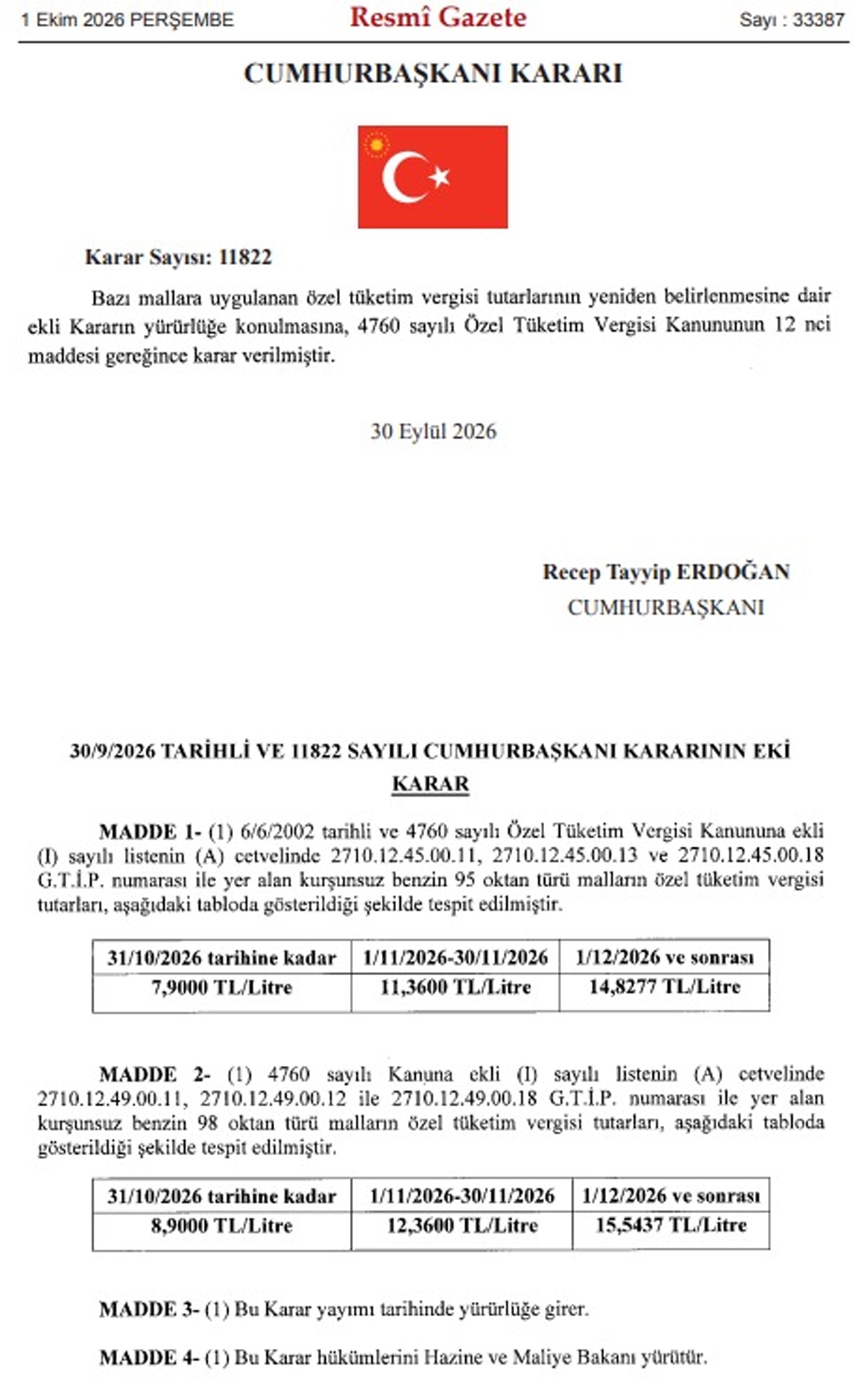 ÖTV Düzenlemesinin Genel Etkileri